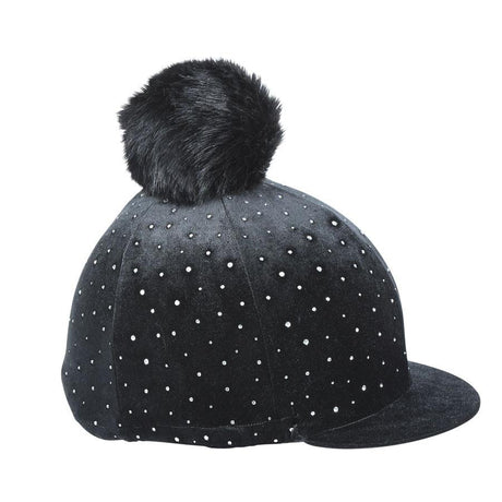 Shires Velvet Sparkle Hat Cover #colour_black