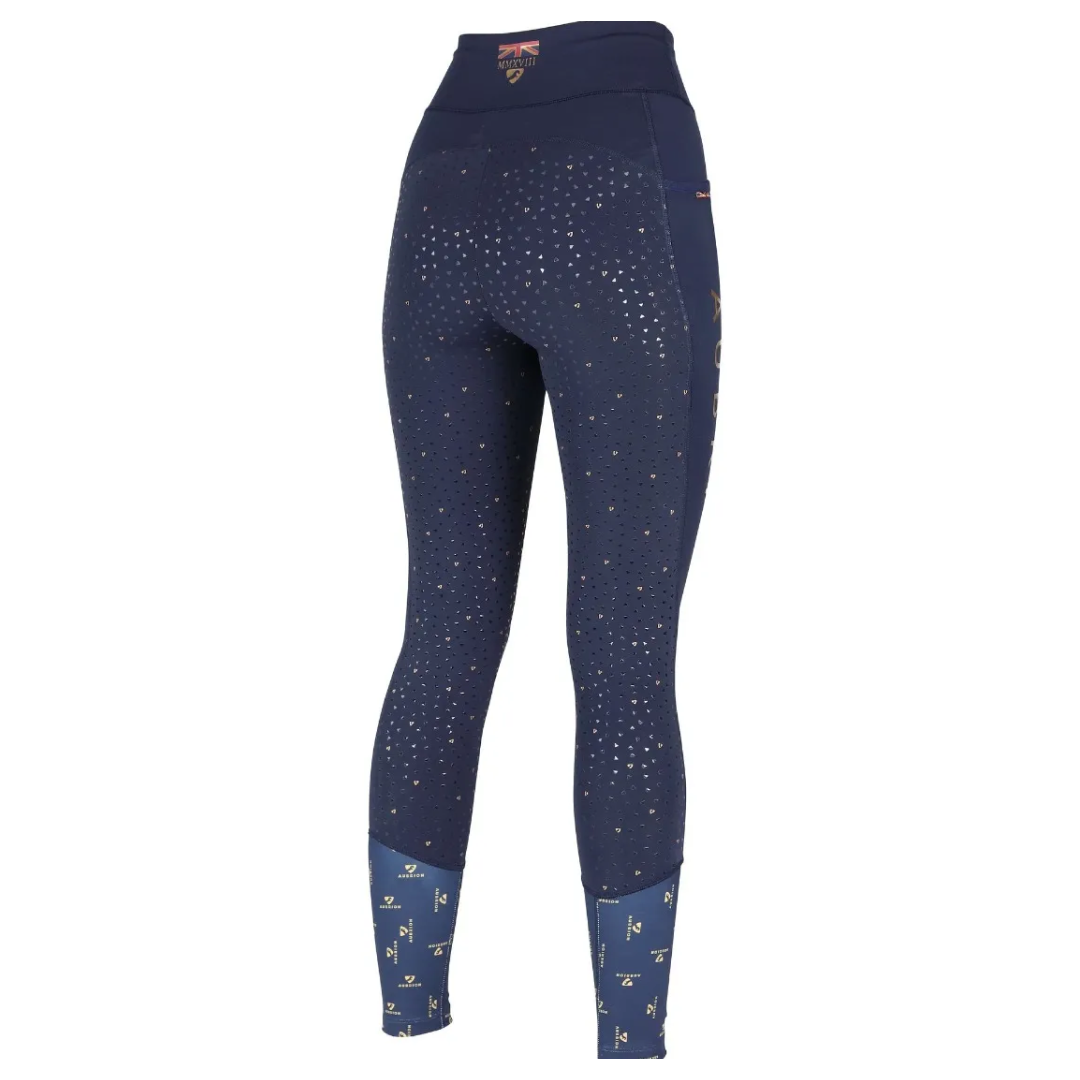 Shires Aubrion Team Riding Tights #colour_new-navy