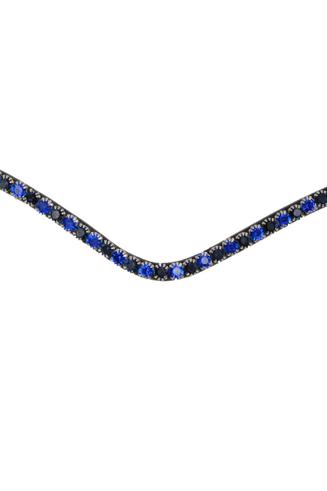 Montar Fair Curved Navy Crystal Browband #colour_navy