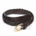 Shires Aubrion Plaited Leather Skinny Belt #colour_brown