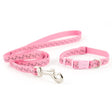 Ancol Small Bite Paw & Bone Collar & Lead Set #colour_pink