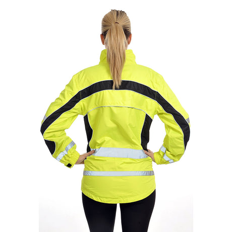 Equisafety Hi-Vis Lightweight Waterproof Jacket #colour_yellow