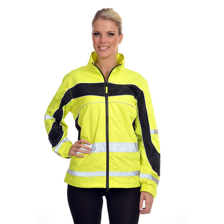 Equisafety Hi-Vis Lightweight Waterproof Jacket #colour_yellow