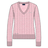 HV Polo Classy Cable Knit Sweater #colour_orchid-pink-melange