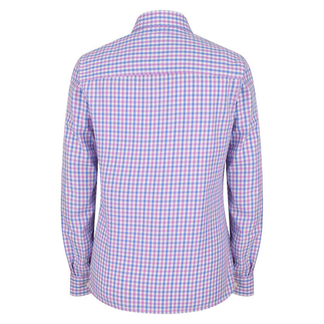 Hoggs of Fife Becky II Ladies Cotton Shirt #colour_pink-blue