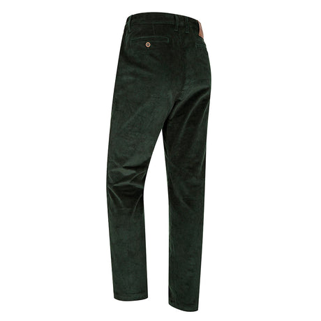 Hoggs of Fife Cairnie Men's Comfort Stretch Cord Trousers #colour_racing-green