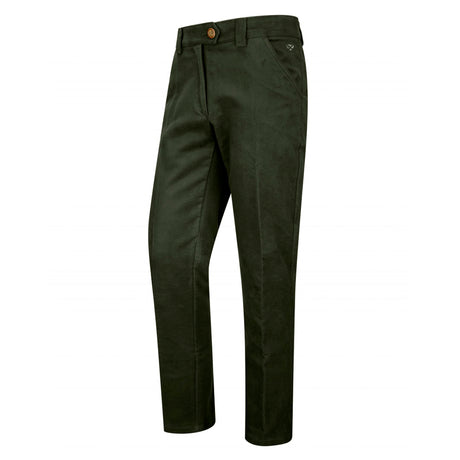 Hoggs of Fife Carrick Men's Technical Stretch Moleskin Trouser #colour_dark-olive