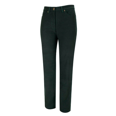 Hoggs of Fife Catrine Ladies Technical Stretch Moleskin Jeans #colour_forest-green