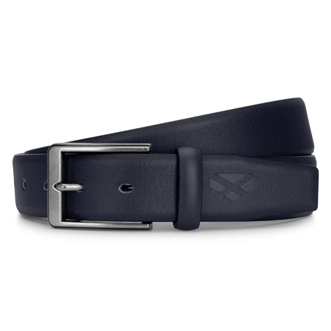 Hoggs of Fife Feather Edge Leather Belt #colour_black