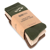 Hoggs of Fife Field Pro Country Socks - Pack of 3 #colour_olive-oatmeal-brown