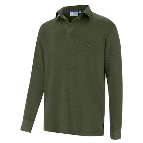 Hoggs of Fife Heriot Men's Long Sleeve Rugby Shirt #colour_green