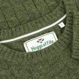 Hoggs of Fife Jedburgh Men's Cable Knit Sweatshirt #colour_thyme