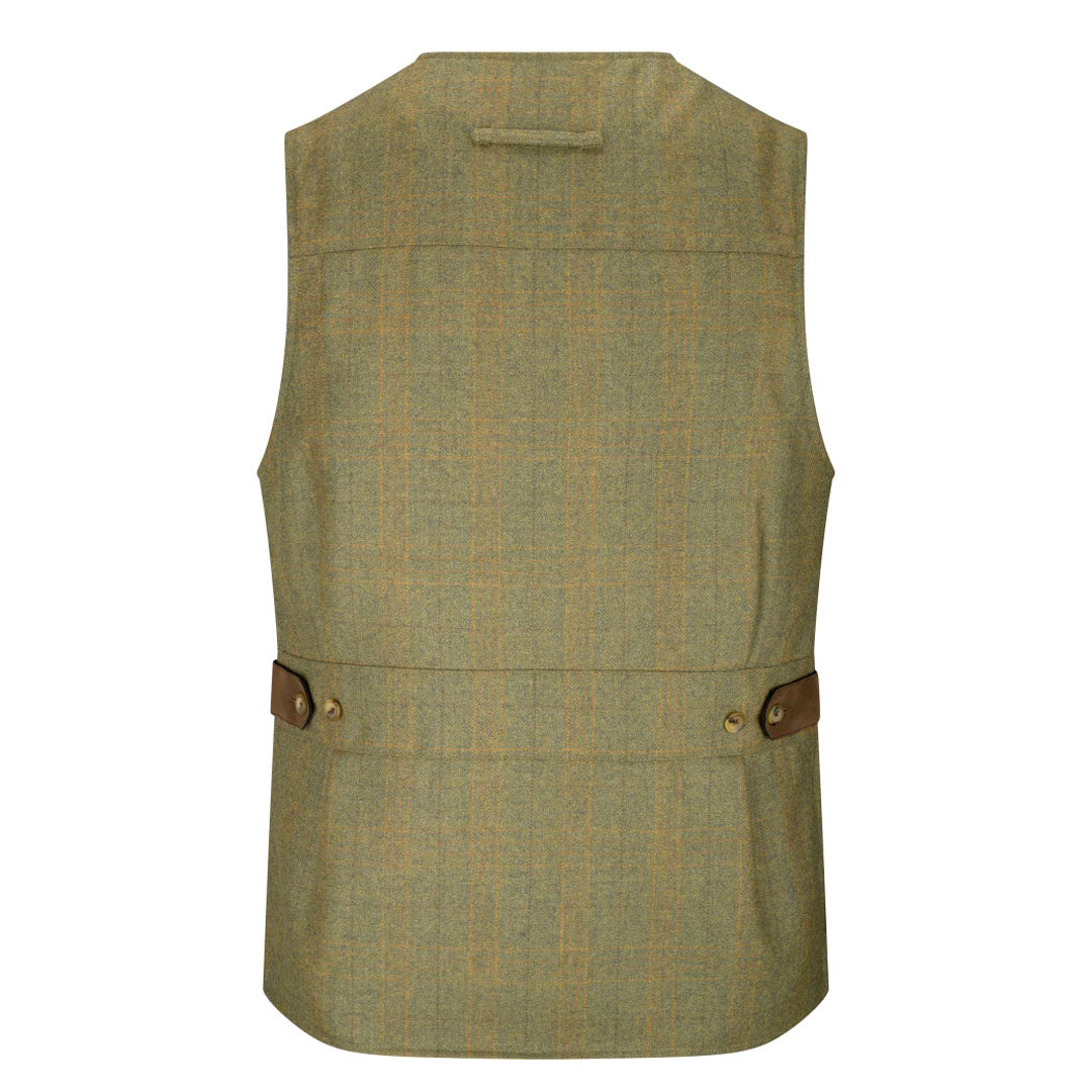 Hoggs of Fife Kinloch Men's Technical Tweed Field Waistcoat #colour_autumn-bracken