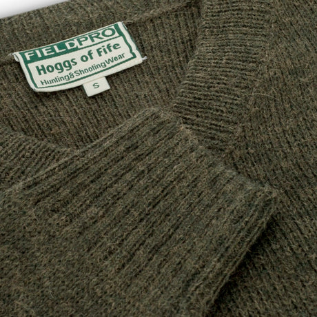 Hoggs of Fife Melrose Men's V-Neck Hunting Pullover Sweatshirt #colour_loden