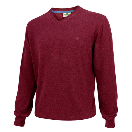 Hoggs of Fife Stirling Men's Cotton Pullover Sweatshirt #colour_burgundy