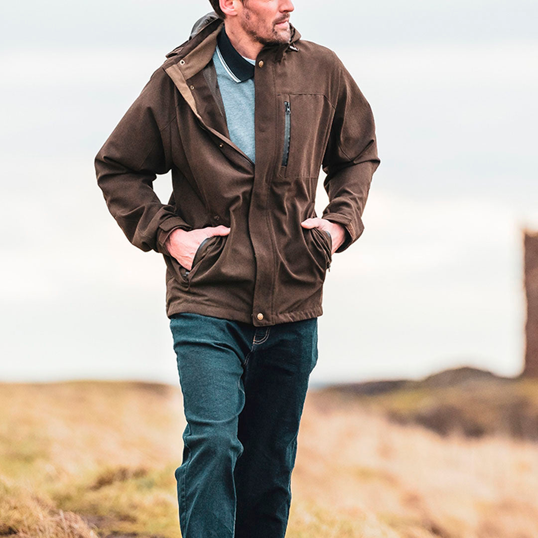 Hoggs of Fife Struther Men's Waterproof Jacket #colour_dark-green