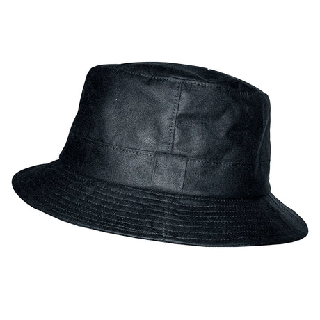 Hoggs of Fife Waxed Bush Hat #colour_navy