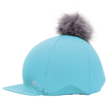Hy Sport Active Hat Silk with Interchangeable Pom Pom #colour_sky-blue