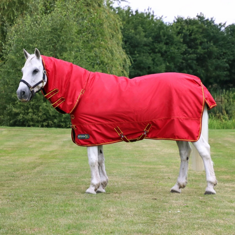 StormX Original 200g Combi Turnout Rug #colour_red-dark-red-yellow