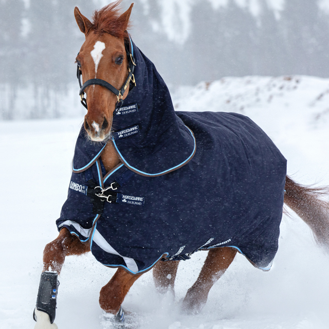 Horseware Ireland Rambo Duo #colour_navy-sky-blue-brown