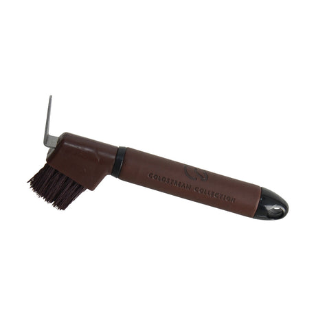 Coldstream Faux Leather Hoof Pick #colour_brown-black