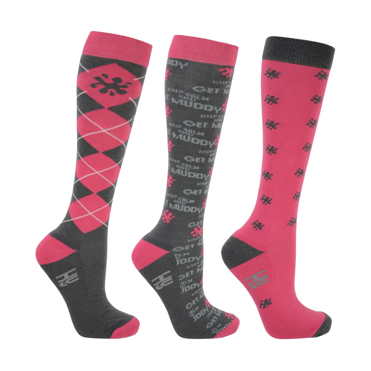Chaussettes HyFASHION Keep Calm and Get Muddy (Pack de 3) 