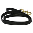 Benji & Flo Deluxe Padded Leather Dog Lead #colour_black-brass