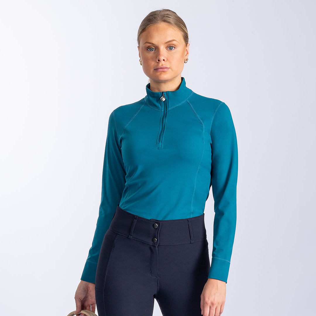 PS of Sweden Petrol Blue Wivianne Long Sleeve Base Layer #colour_petrol-blue