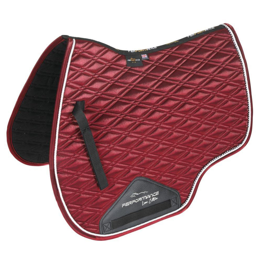 Shires Performance Euro Cut Luxe Saddlecloth #colour_red