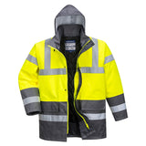 Portwest Hi-Vis Contrast Traffic Jacket #colour_yellow-grey