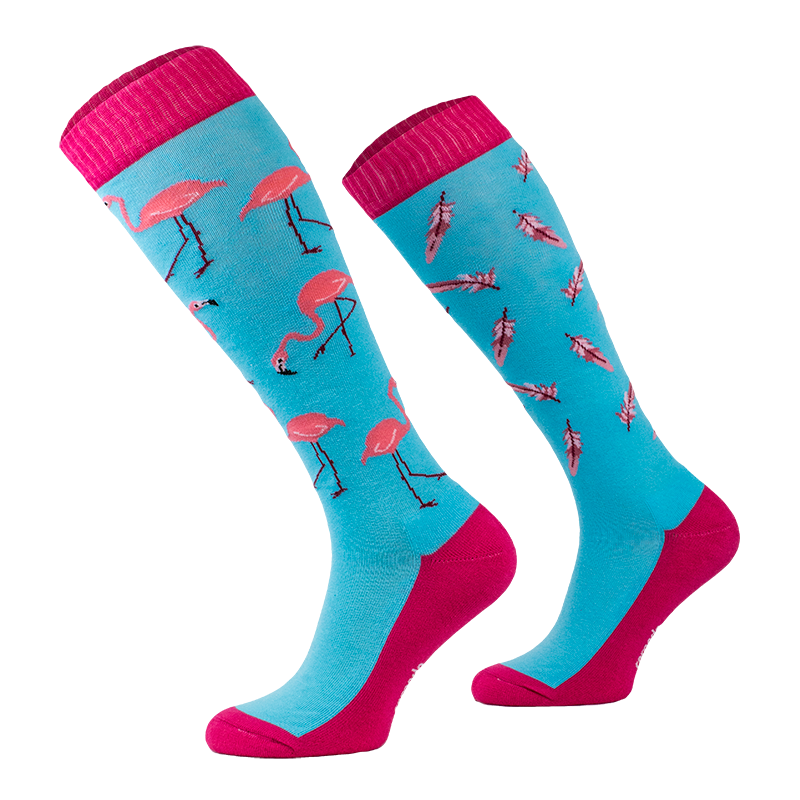 Comodo Junior Novelty Fun Socks Blue Flamingo
