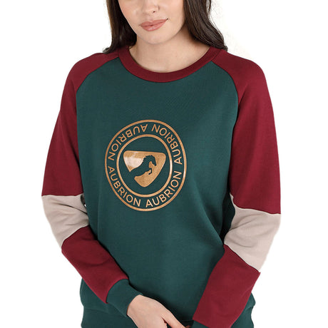 Shires Aubrion Boston Ladies Sweatshirt #colour_dark-green