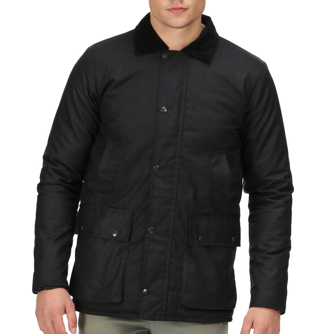 Regatta Professional Pensford Insulated Wax Jacket #colour_black