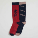 Toggi Berry Eco Label Socks #colour_berry-navy