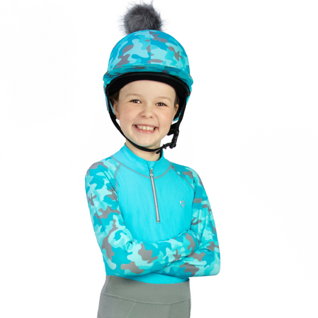 Hy Equestrian DynaForce Children's Base Layer #colour_pacific-grey