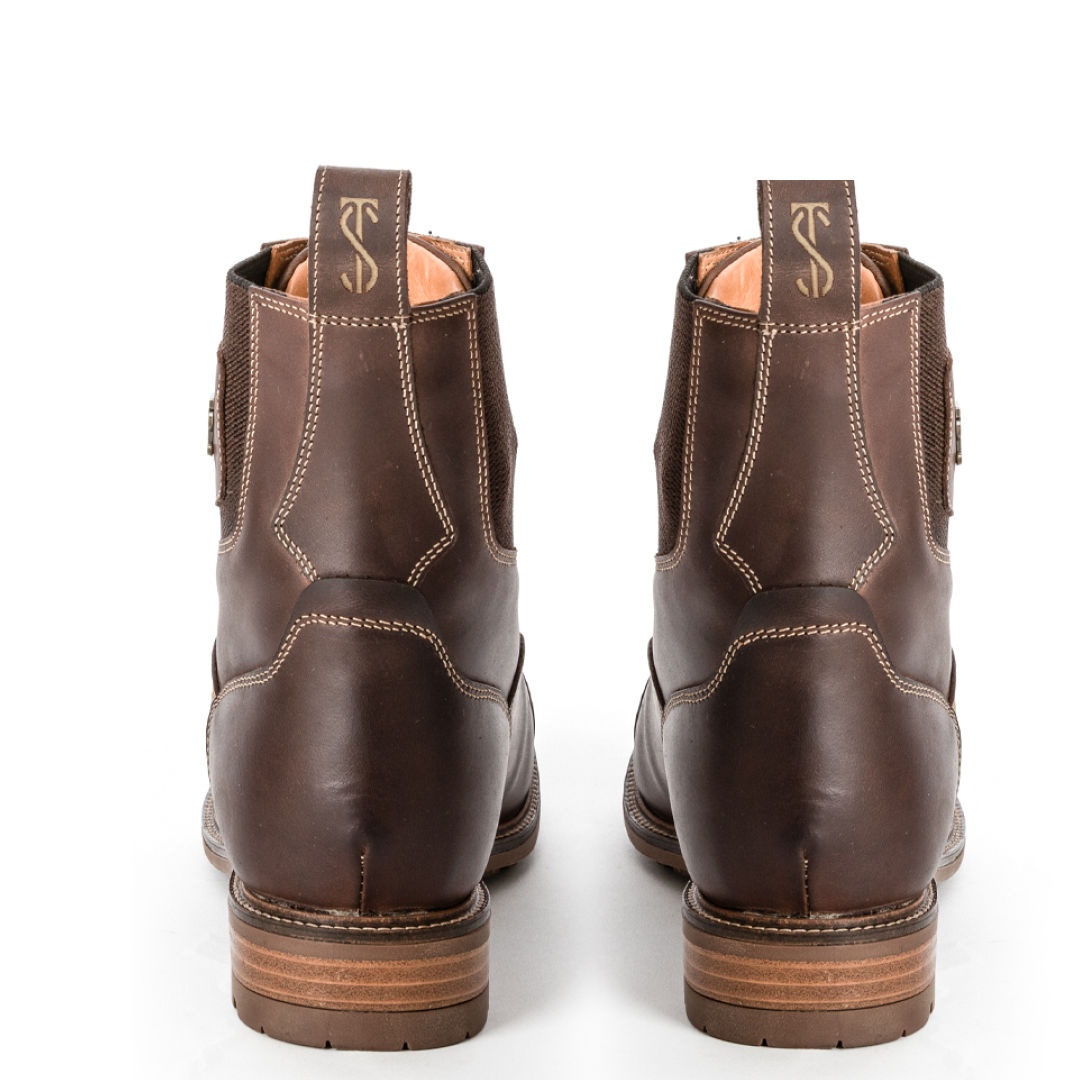 Tredstep Ireland Spirit II Front Zip Short Country Boots #colour_mahogany