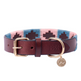 Benji & Flo Sublime Polo Leather Dog Collar #colour_navy-rose