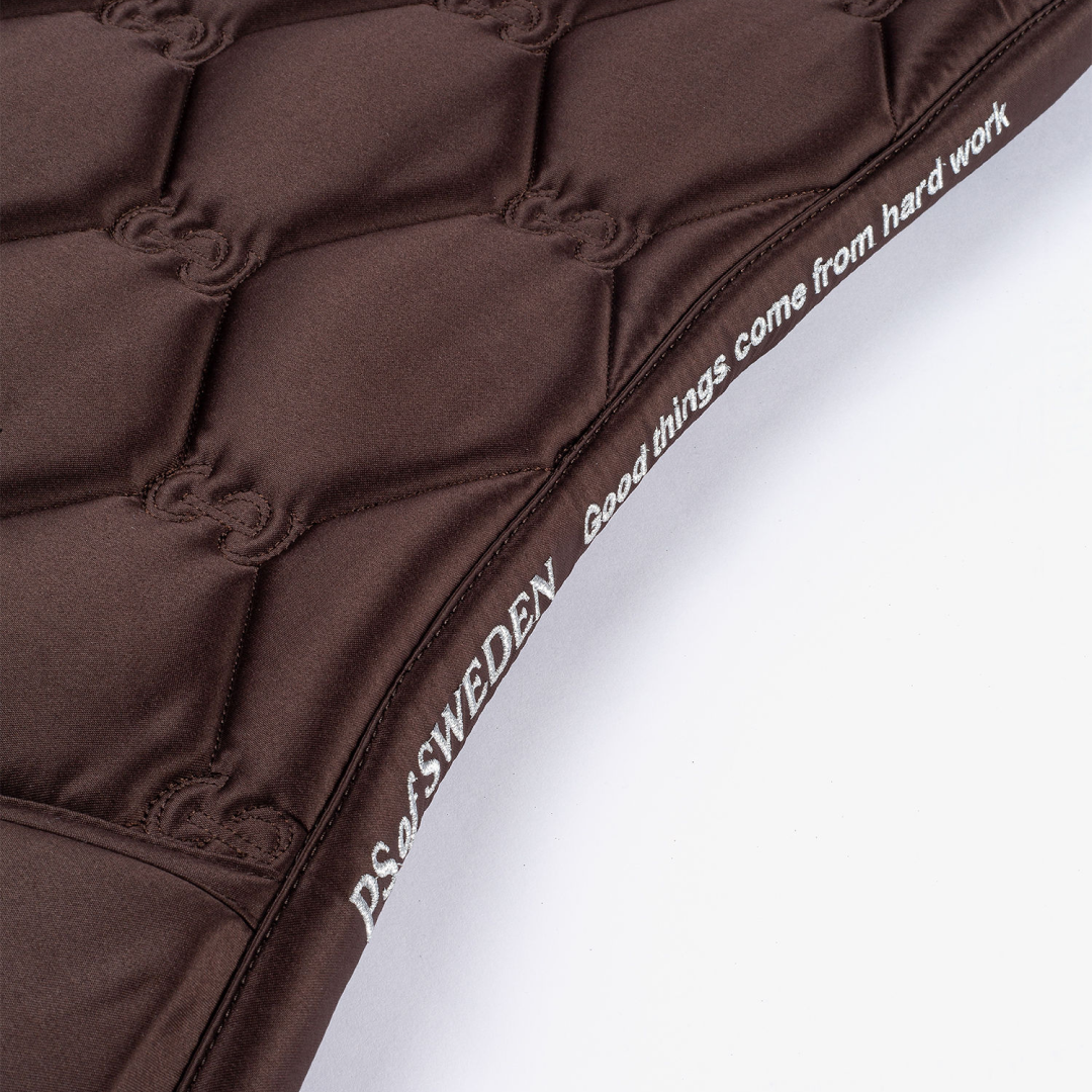 PS of Sweden Coffee Signature Dressage Saddle Pad #colour_coffee