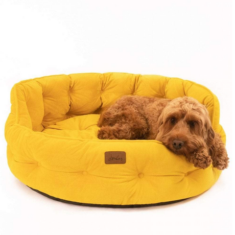 Joules Chesterfield Pet Bed #colour_yellow