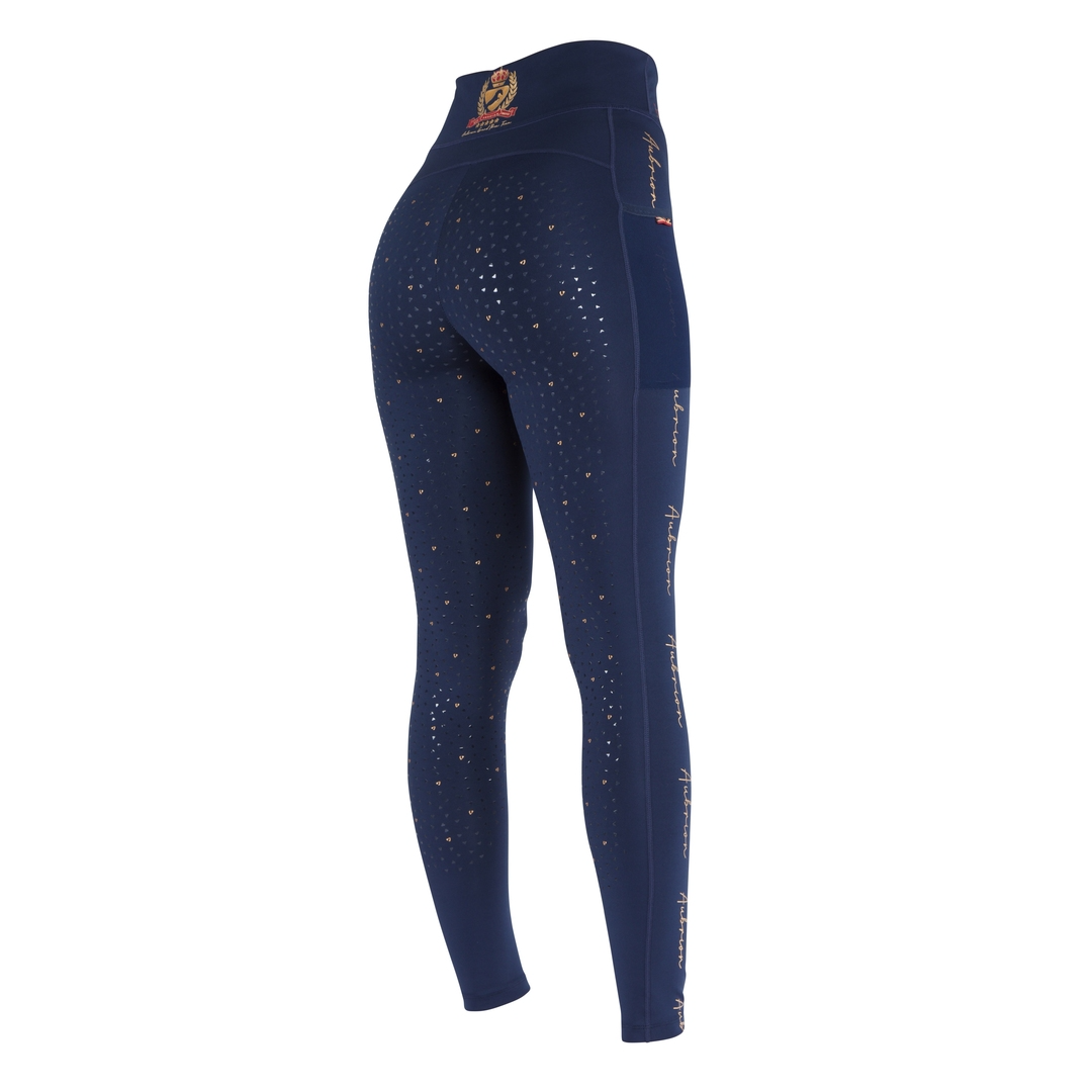 Shires Aubrion Team Riding Tights #colour_navy-blue