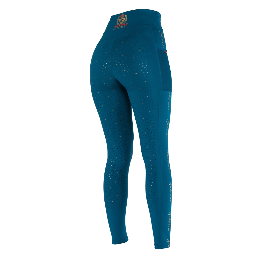 Shires Aubrion Team Riding Tights #colour_teal