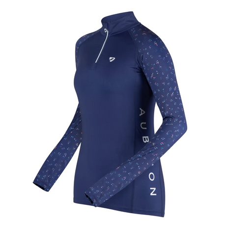 Shires Aubrion Hyde Park Ladies Cross Country Shirt #colour_navy-ditsy