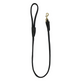 Benji & Flo Superior Rolled Leather Dog Lead #colour_black-brass