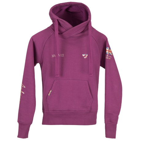 Shires Aubrion Team Girls Hoodie #colour_mulberry