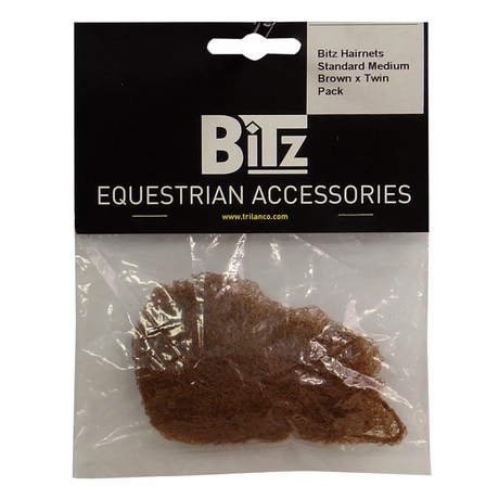 Bitz Hairnets Standard Twin Pack #colour_medium-brown