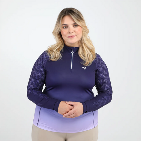 Shires Aubrion Hyde Park Ladies Cross Country Shirt #colour_lavender-leaf