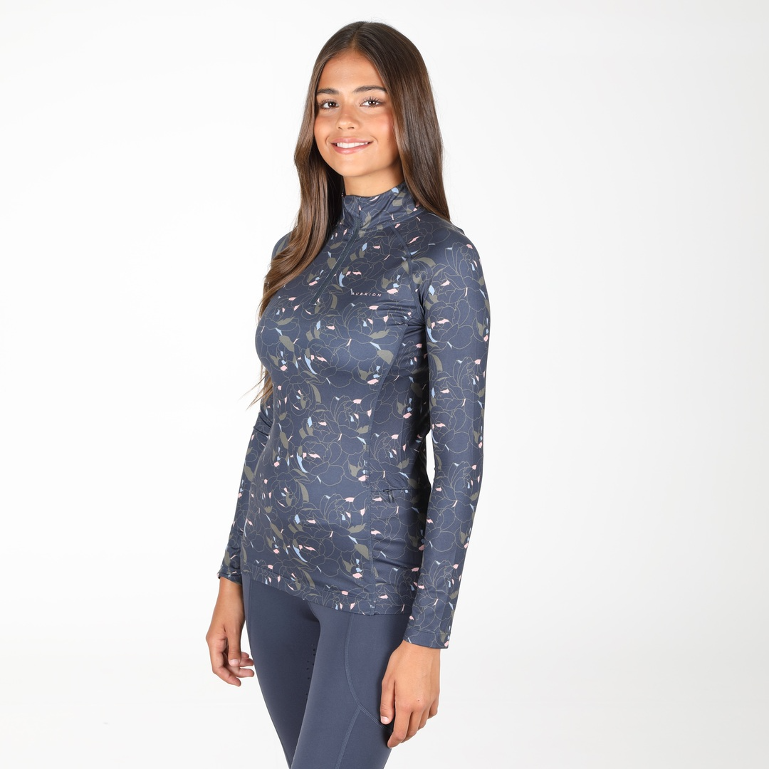 Shires Aubrion Ladies Revive Long Sleeve Base Layer #colour_peony