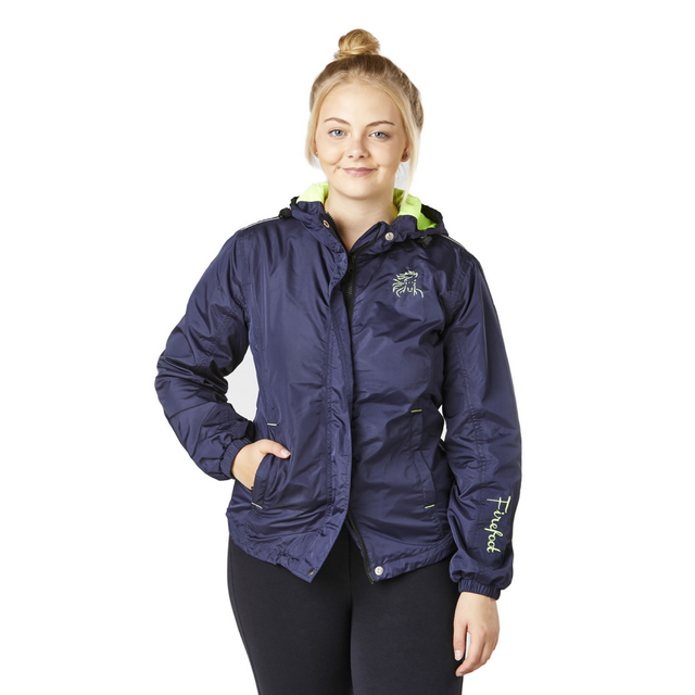 Firefoot Basic Showerproof Children's Jacket #colour_navy-lime