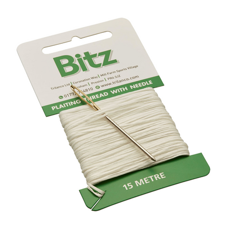 Bitz Plaiting Card With Needle #colour_white