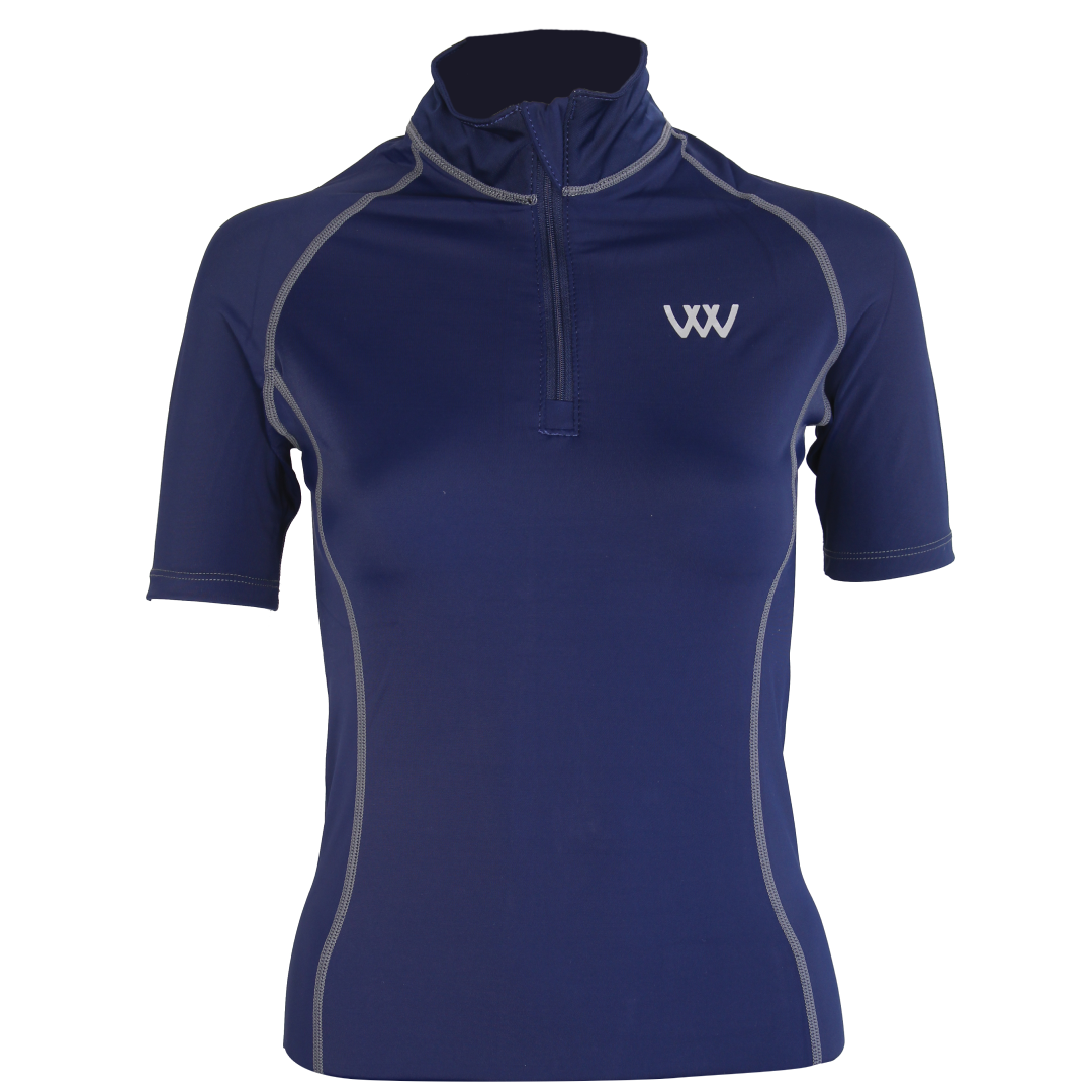 Woof Wear Performance Short Sleeve Riding Shirt #colour_navy